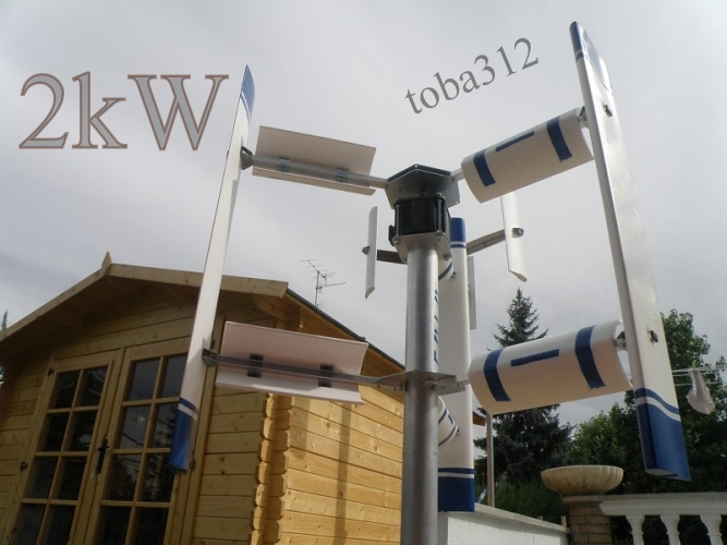 2kW 2000W 24V Elektrownia wiatrowa VAWT