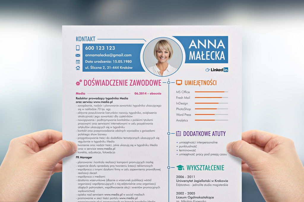 Indywidualne CV na zamówienie - Curriculum Vitae