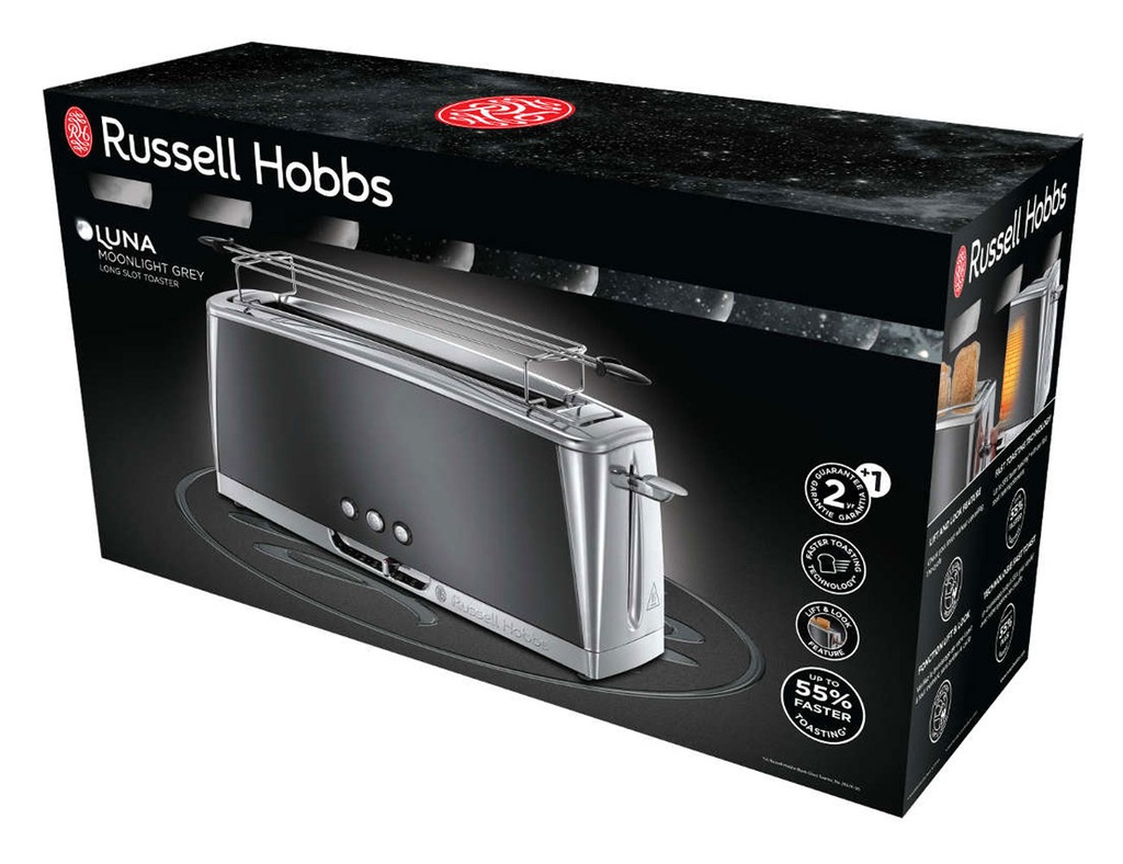 Toster Russell Hobbs Luna Moonlight Grey 2325156 7231581231