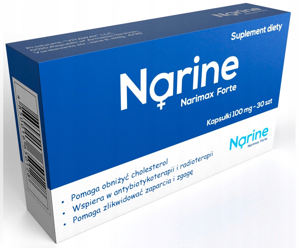 NARINE NARIMAX FORTE 100mg kapsułki 30szt+książka