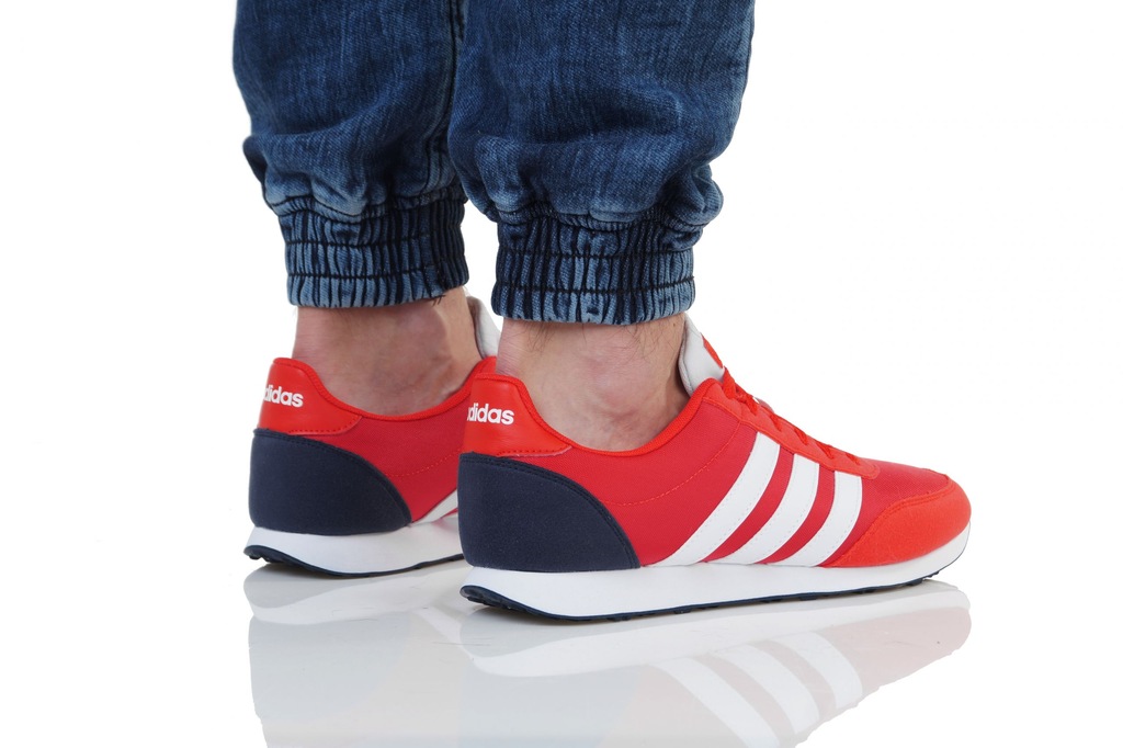 BUTY ADIDAS V RACER 2.0 DB0430 CZERWONE R. 42 - 7345468358 - oficjalne  archiwum Allegro