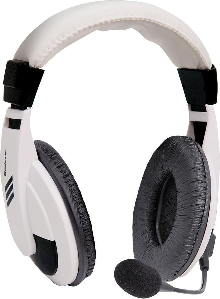 Słuchawki z mikrofonem Defender GRYPHON 750 białe