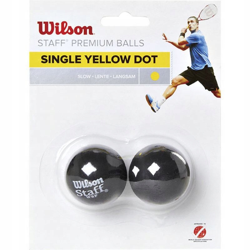 Piłka squash WILSON Staff 2-Pak Single Yellow Dot