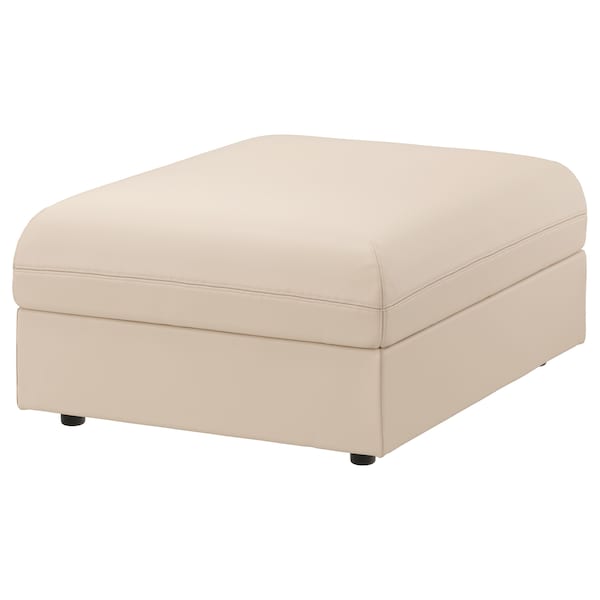 IKEA VALLENTUNA moduł sofy, podnóżek. jasna skóra.