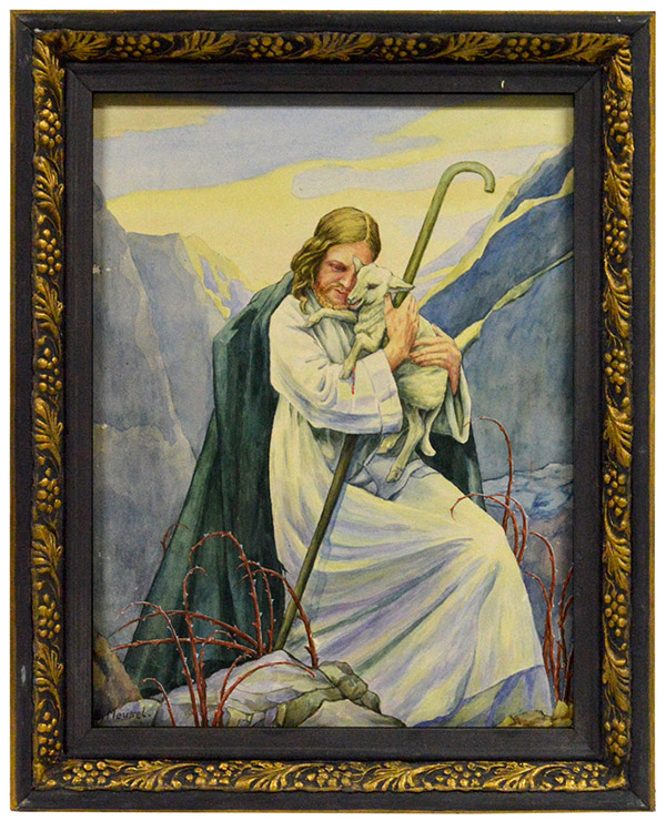 Ok.1940 r. E.Meusel ''Zbłąkana owca'' 51x41 cm
