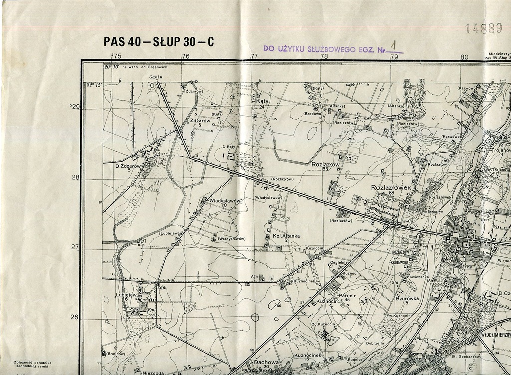 SOCHACZEW :: mapa wojskowa WIG : 1936 rok - 7415648971 ...