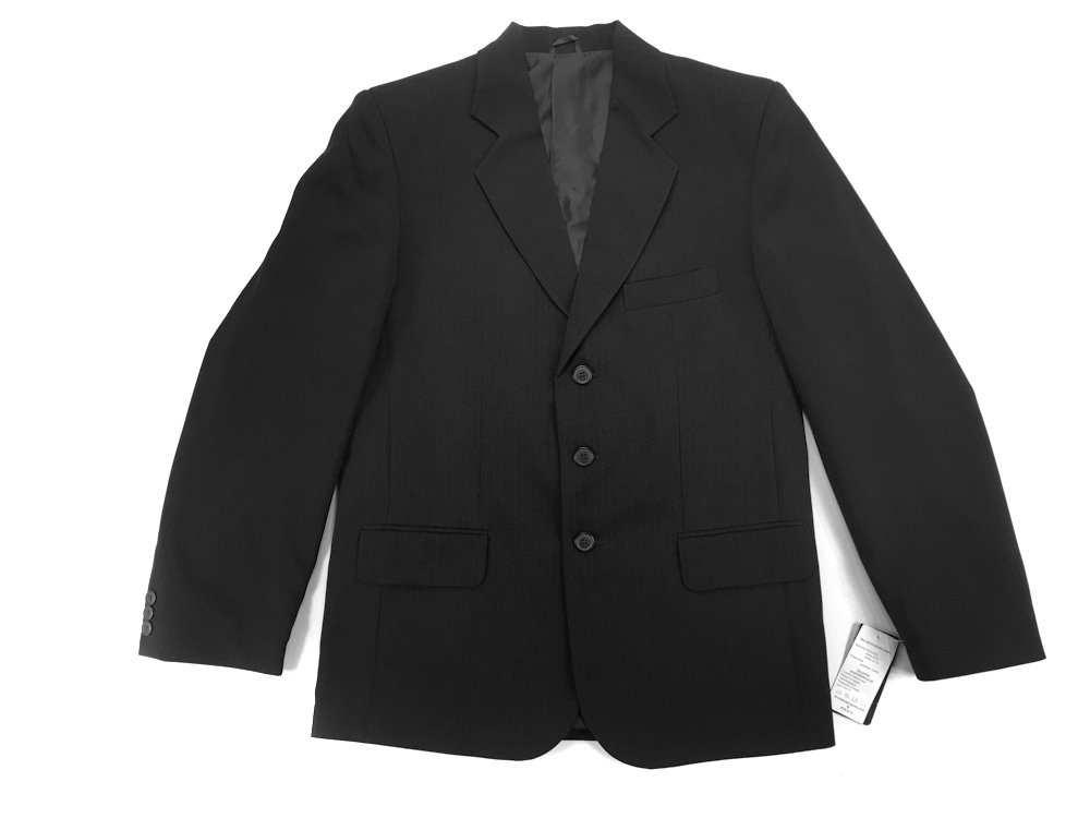 7587 black suit jacket MARYNARKA prążki 48