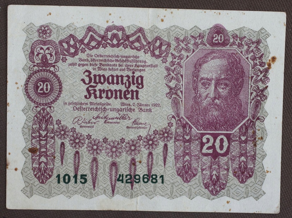 #20 Kronen 1922..... od 3,99
