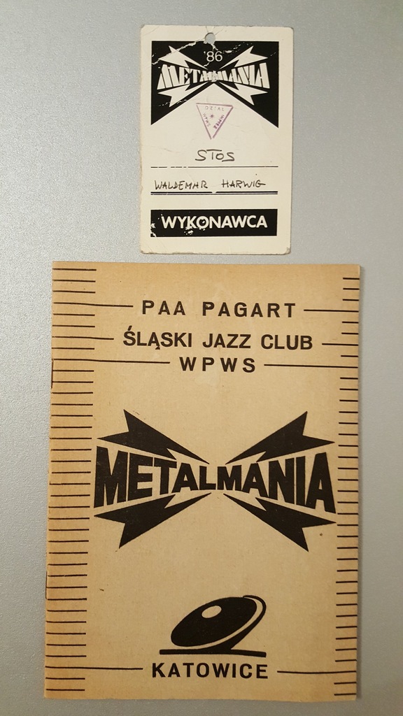 METALMANIA'86 program + identyfikator wykonawcy!!!