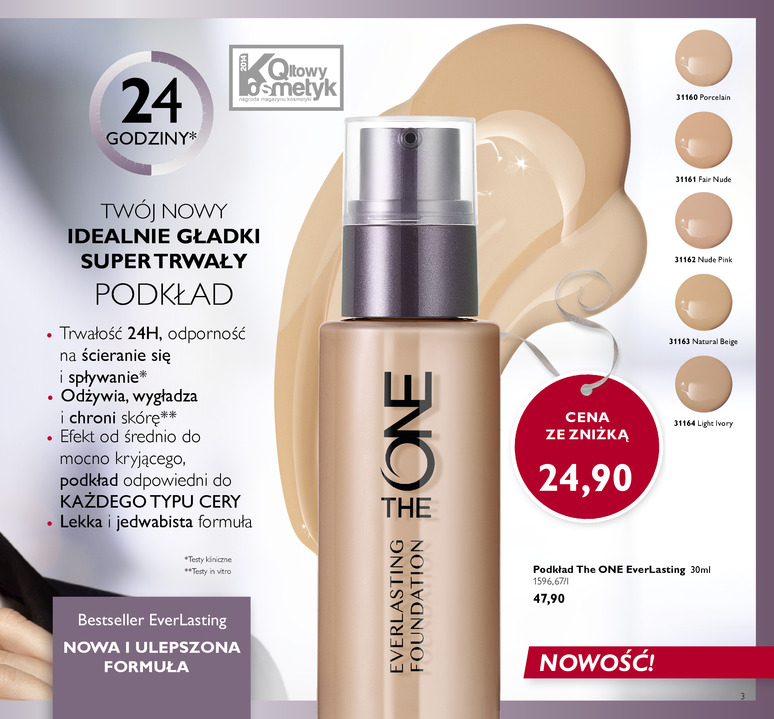 ORIFLAME Podkład The ONE EVERLASTING Natural Beige