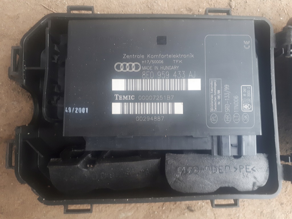 audi a4 b6 2.0 moduł komfortu z obudową 8E0959433A