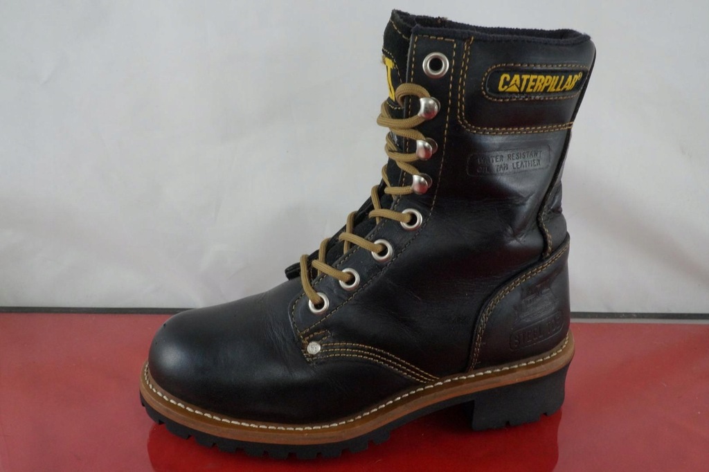 GLANY CAT CATERPILLAR STEEL TOE R38 W24 SKORA 7643813364 oficjalne archiwum Allegro