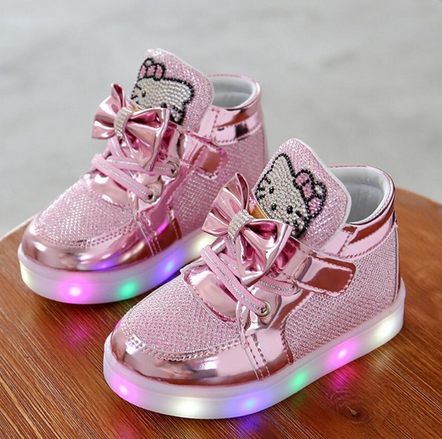 140 Buty buciki świecące led Hello Kitty 30 rozm