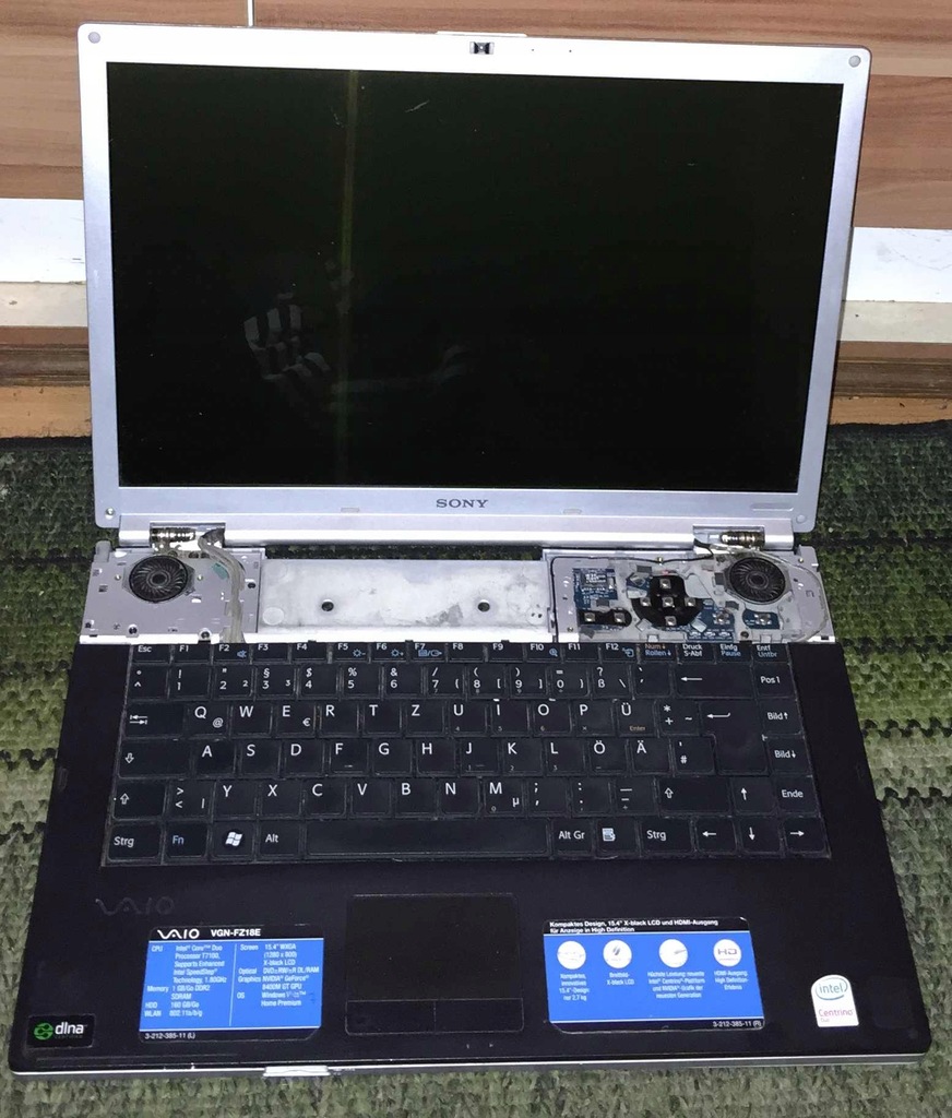Sony Vaio PCG-382M VGN-FZ18E Matryca 15.4 1GB Ram