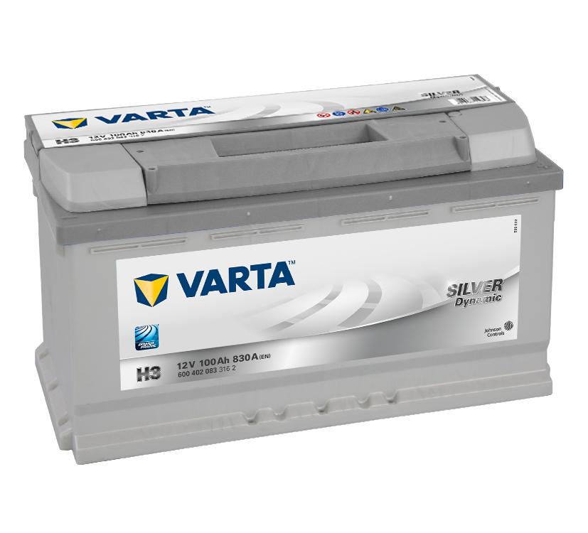 Battery varta silver dynamic 100ah 830a h3 - Online catalog ❱ XDALYS