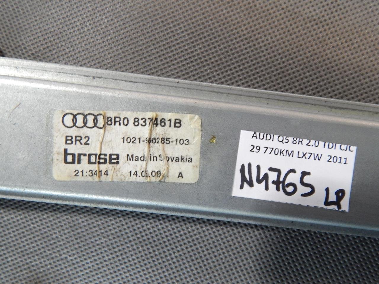 AUDI Q5 8R mechanism windows left front 8R0837461B
