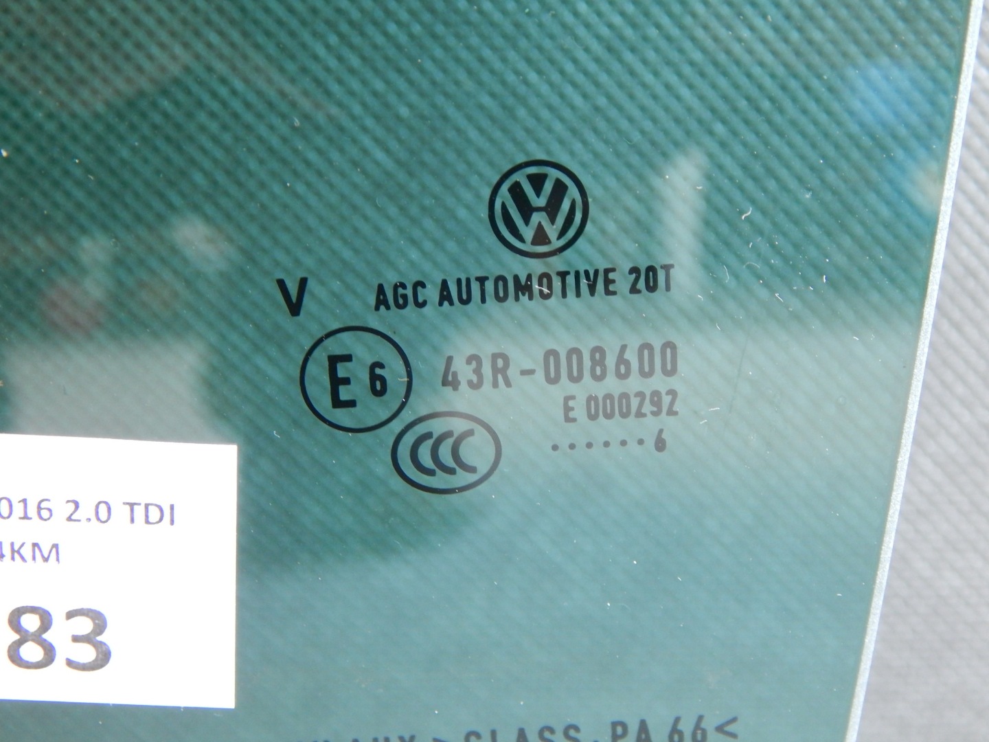 VW TIGUAN II window door left rear part 2016 5NA845025