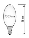 LED žiarovka E14 filament 4W teplá dekoratívna EDISON Trieda energetickej účinnosti E