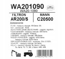FILTRE AIR ZETOR DEUTZ-FAHR MF JCB 18011914 Cphoto 6