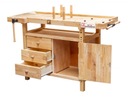 Столярный стол Holzmann WB138C, верстак, стол, два тиска, держатели инструментов