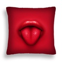 ПОДУШКА MX 09 RED LIPS HANS RED TONUE 40X40