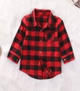 Detská košeľa pre chlapca červená kockovaná módna 80 86 92 Značka bez marki