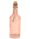 СВЕТОДИОДНЫЙ ФОНАРЬ В РОЗОВОЙ СТЕКЛЯННОЙ БУТЫЛКЕ 30см