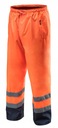 Pracovné nohavice výstražné nepremokavé, oranžové, veľkosť M Sezóna jar/jeseň