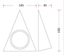 Kuchynské svietidlo trojuholníkové podskrinkové LED nábytkové Typ iné
