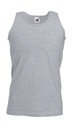 Sivé pánske tričko na ramienka TANK TOP fruit of the Loom - XXL Dominujúca farba sivá