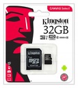 Карта памяти KINGSTON Micro SD 32 ГБ C10 + АДАПТЕР