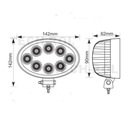 Prevádzková halogénová lampa 8x3W LED 12/24V Výrobca dielov Aparts