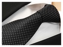 Классический галстук из микроволокна жаккардовый ЧЕРНЫЙ G39