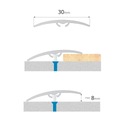 Prahová lišta dilatačná 30mm TEAKOV STROM 90cm Hmotnosť (s balením) 0.1 kg