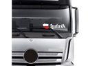 Наклейки на грузовики с польским флагом и ИМЯ *Цвета