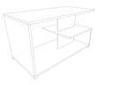 Lavica NINA wenge moderný konferenčný stolík PER Hĺbka nábytku 50 cm