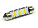 C5W 39 мм ТЕПЛЫЙ БЕЛЫЙ LED 3 SMD 5630 Лампа C10W