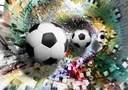 FOTOTAPETA FLIZELINA FUTBAL TUNEL 3D 208x146 Orientácia horizontálna