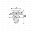 BOUTONS ÉPINGLES MOLDING DE SEUIL NISSAN MARUNO 10SZT. photo 3 - milautoparts-fr.ukrlive.com