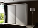Šatníková skriňa 200 cm s RGB LED osvetlením ELVIRA 6 - biela Farba nábytku biela