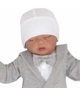 Czapka niemowlęca noworodkowa bawełniana biała 62 Płeć chłopcy