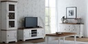 Regál Provence, dyhovaný nábytok, dub biely AO Šírka nábytku 156 cm