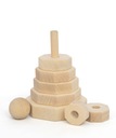 Tarnawa tradičná hračka montessori veža z drevených kociek prírodná Vek dieťaťa 12 mesiacov +