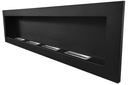 BIOKRB DLHÝ 160x40 ČIERNY so sklom 1600x400 Výška 40 cm