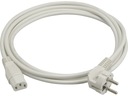 Kabel zasilający 230V 10A IEC320 C13 3m biały Marka Inna