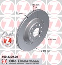 ZIMMERMANN DISCS REAR AUDI A3 S3 8P 8V LEON CUPRA photo 2 - milautoparts-fr.ukrlive.com