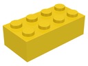 LEGO Brick - кирпич 2х4 (3001) желтый 10 шт.