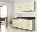 Kuchynská doska 140x60x2,8 cm URBANO - metalická hnedá Šírka nábytku 140 cm