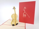 Violin Mountains 3D Card Музыка, Инструмент WOW