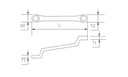 BOXO Očkový kľúč ohnutý 45 STUPNE 17x19MM EAN (GTIN) 4712818065473